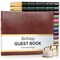 Gallery Leather Birthday Guest Book for Party Celebrations - Hardcover, Bound Leather Sign in Guest Book with 192 Lined Pages for Messages & Photos - 7" x 9"